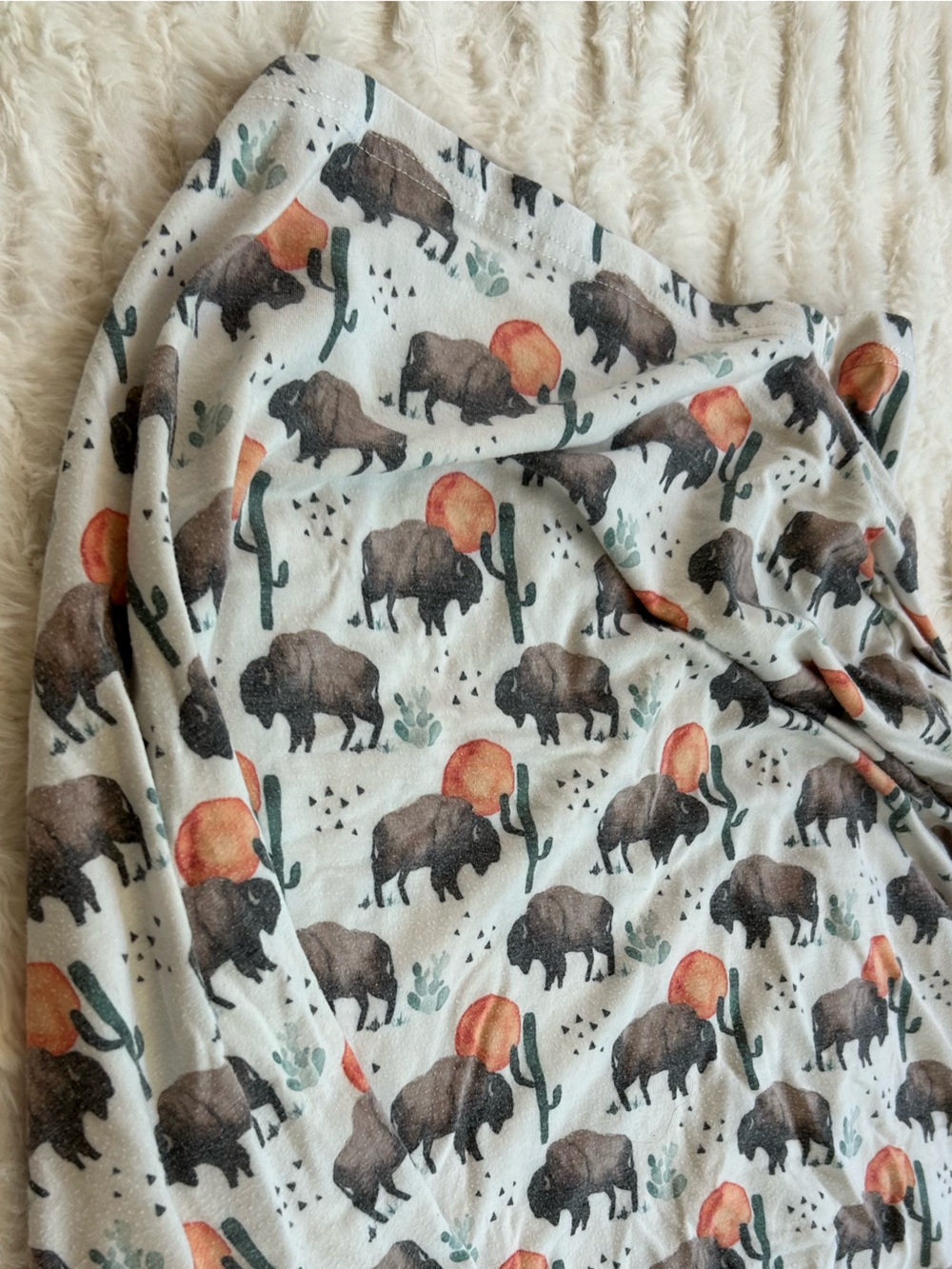 Copper Pearl Buffalo Carseat Cover